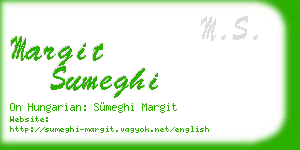 margit sumeghi business card